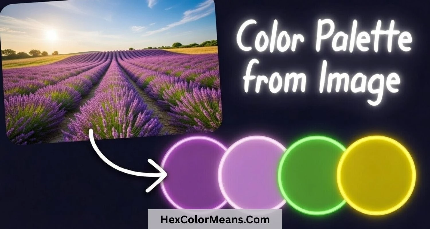Professional user interface of the online palette from image tool
